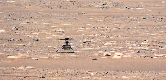 Марсианский вертолет установил рекорд – поднялся на высоту 14 метров над Марсом, видео - Фото