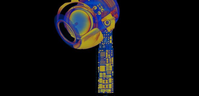 Комп'ютерна томографія навушників Apple показала їх детальну будову – фото - Фото