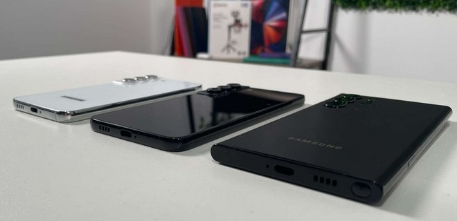 Усі смартфони нової лінійки Samsung Galaxy S22 порівняли на одному фото - Фото