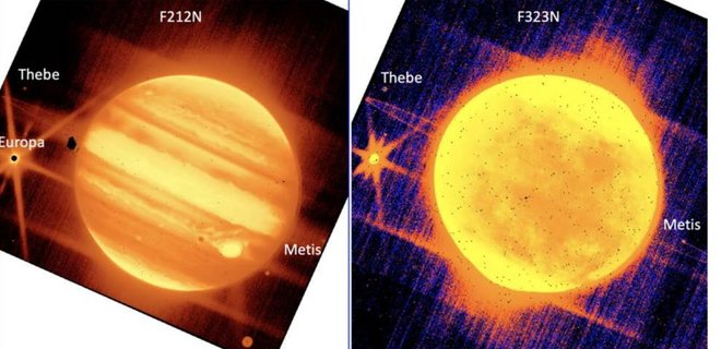 Телескоп Джеймс Уэбб показал фото колец и лун Юпитера - Фото