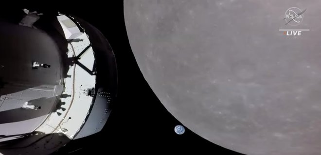 Миссия Artemis 1 добралась до Луны. Orion пролетел в 130 км над поверхностью – фото - Фото