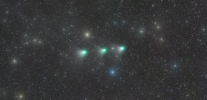 Индийский фотограф показал три дня пролета кометы через середину Солнечной системы - Фото