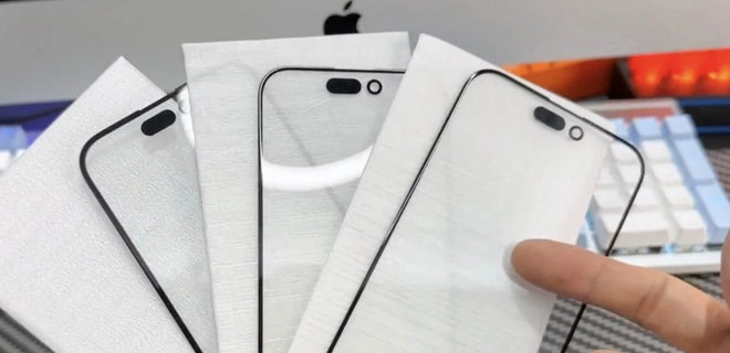 В сети показали, как выглядят стекла для iPhone 15, 15 Pro и 15 Pro Max – с Dynamic Island - Фото