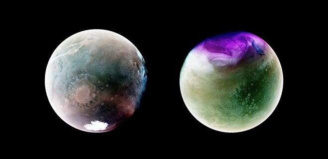 Астрономы показали фото Марса в ультрафиолетовых волнах - Фото